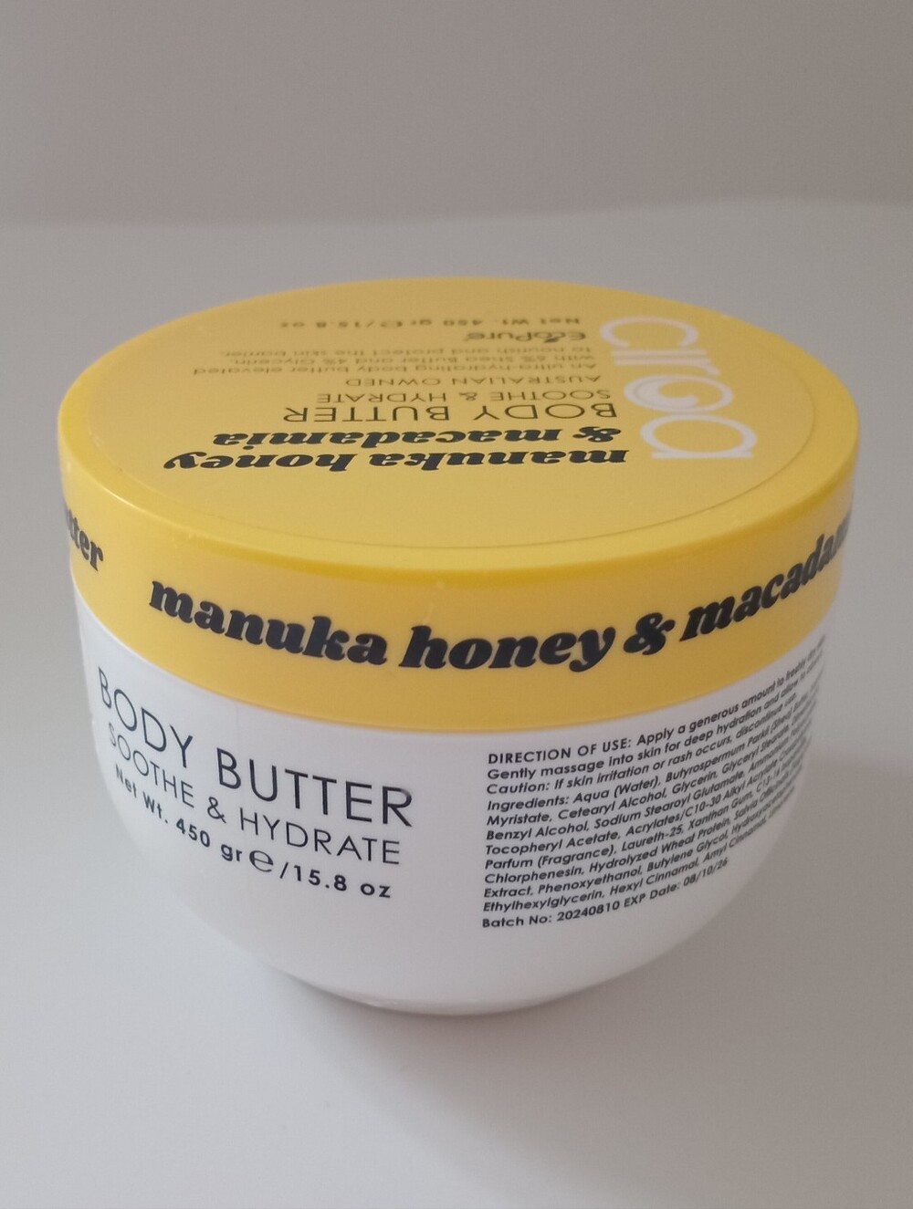 Ciroa Manuka Honey & Macadamia Body Butter 450g NEW Sealed - Picture 2 of 7